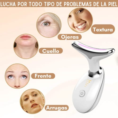 MASAJEADOR FACIAL REJUVENECEDOR LUZ LED