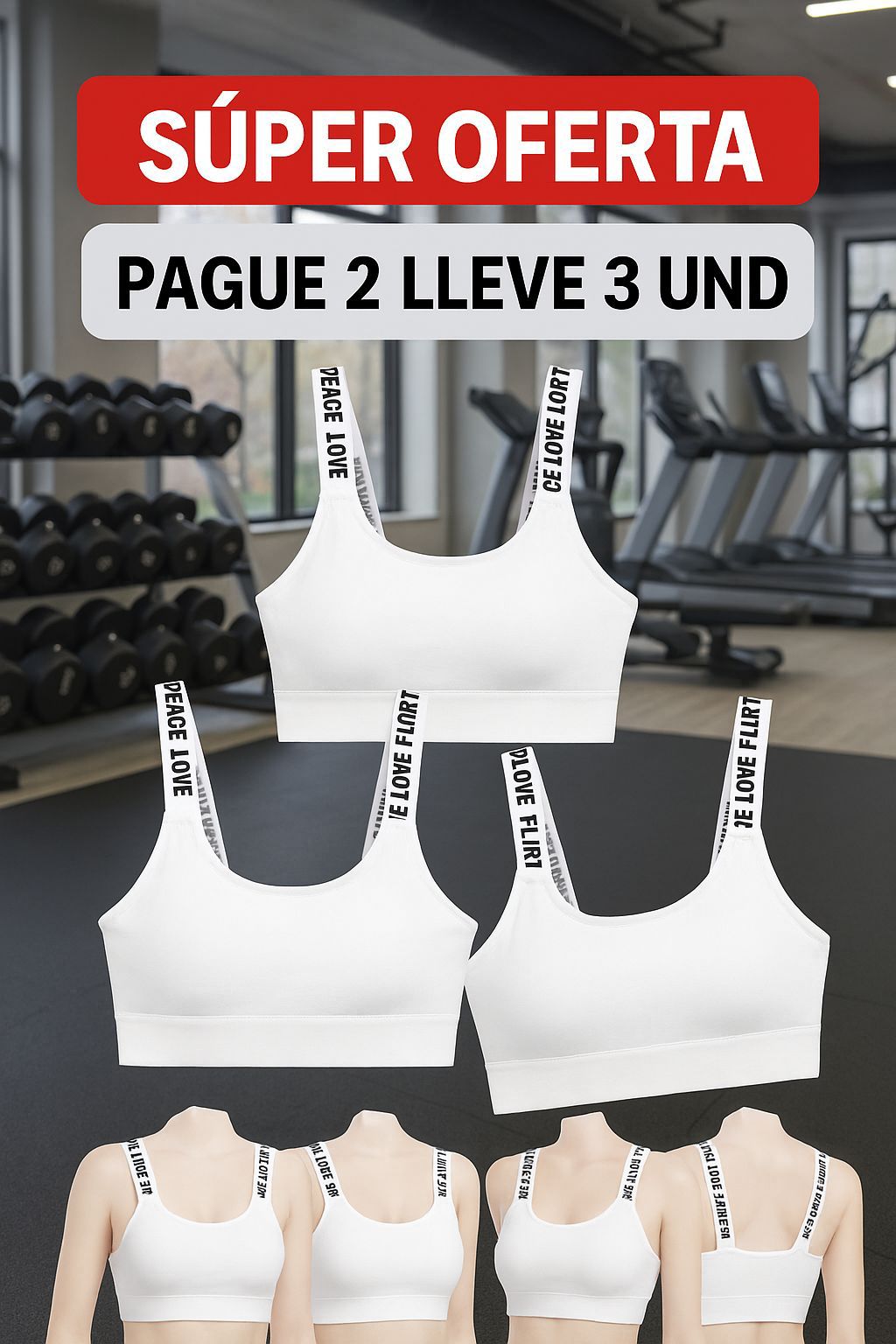 TOP DEPORTIVO X3 UNIDADES - Promoção